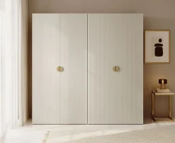 Armoire 4 portes avec tringle et tiroirs 200 cm FRAME grege