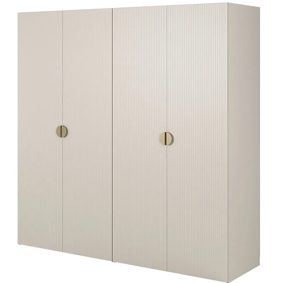 Armoire 4 portes avec tringle et tiroirs 200 cm FRAME grege