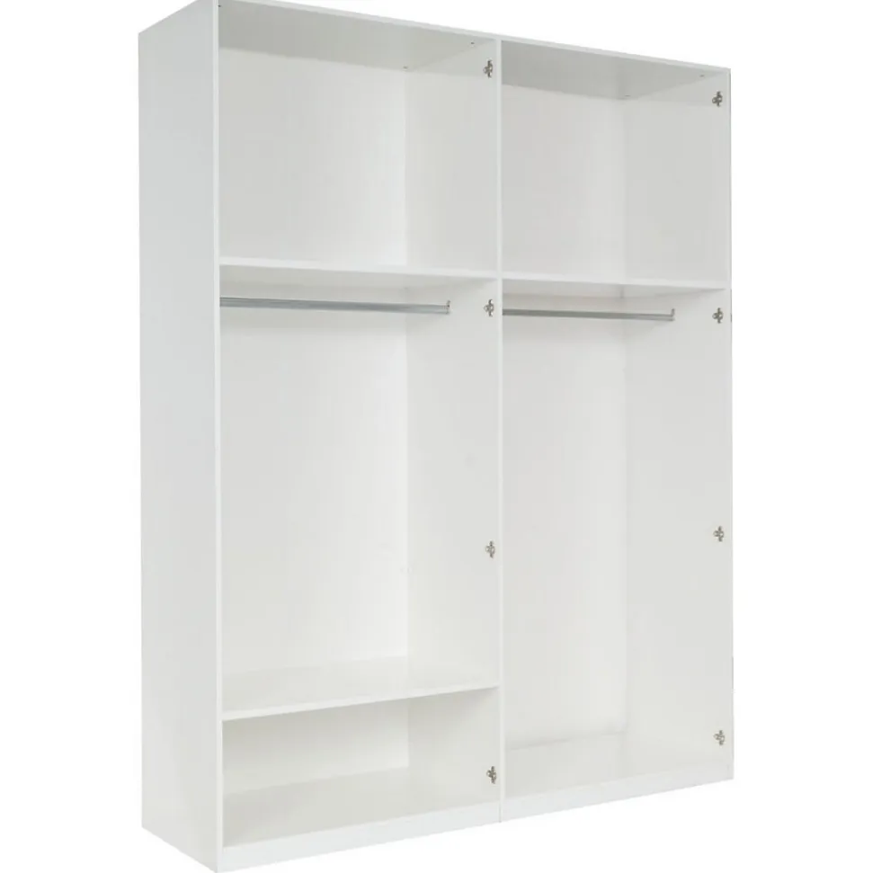 Armoire 4 Portes 180cm collection VERONA. Coloris blanc brillant
