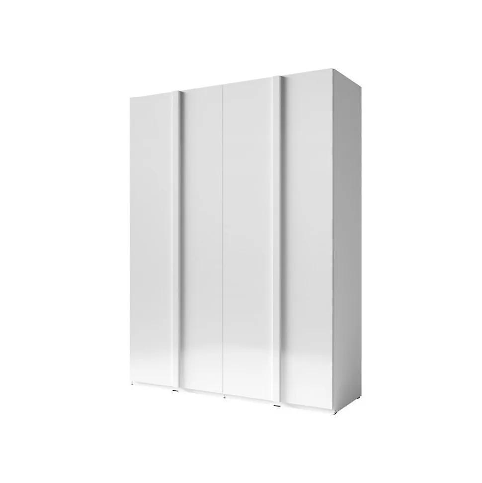 Armoire 4 Portes 180cm collection VERONA. Coloris blanc brillant