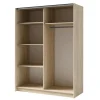 Armoire 2 portes coulissantes - Collection GOZU - Coloris chene sonoma - 180 x 198 x 62 cm