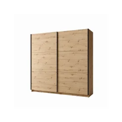 Armoire 2 portes coulissantes 200 cm - chene - Collection ARSALA