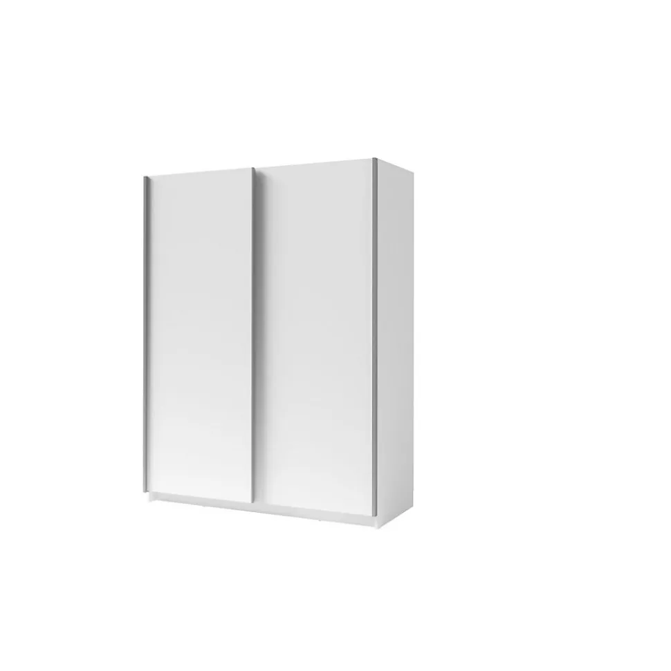Armoire 2 portes coulissantes - Collection GOZU - Coloris blanc - 180 x 198 x 62 cm