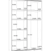 Armoire 2 portes coulissantes L120 P41,6 H190,5 cm blanc mat panneaux de particules Ozzula