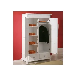 Armoire 2 Portes en Bois "Coraze" 199cm Blanc
