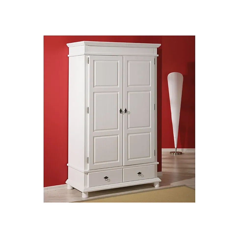Armoire 2 Portes en Bois "Coraze" 199cm Blanc