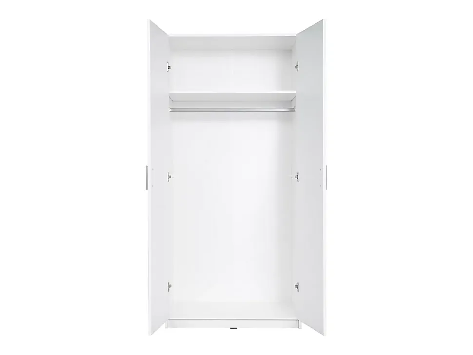 Armoire 5 portes et 6 tiroirs - L228 cm - Blanc - BELOMY