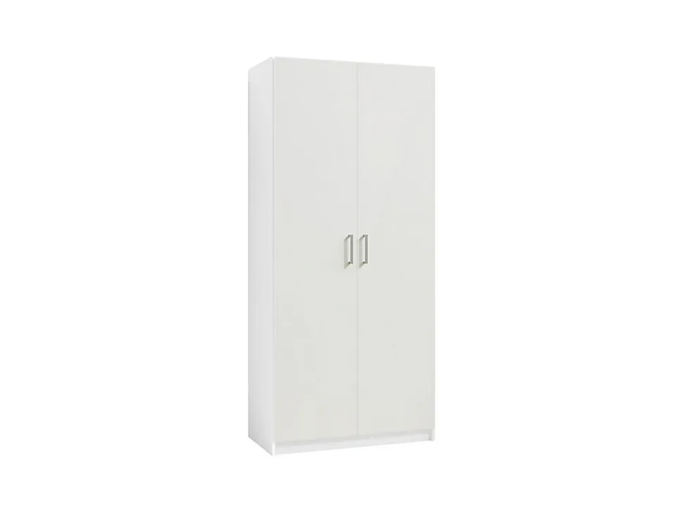 Armoire 5 portes et 6 tiroirs - L228 cm - Blanc - BELOMY