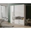 Armoire 3 portes MEIJE 158,3 x 200 x 54,6 cm Coloris blanc