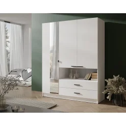 Armoire 3 portes MEIJE 158,3 x 200 x 54,6 cm Coloris blanc