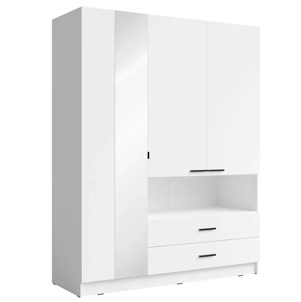 Armoire 3 portes MEIJE 158,3 x 200 x 54,6 cm Coloris blanc