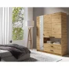 Armoire 3 portes MEIJE - Design moderne avec miroir et niche apparente