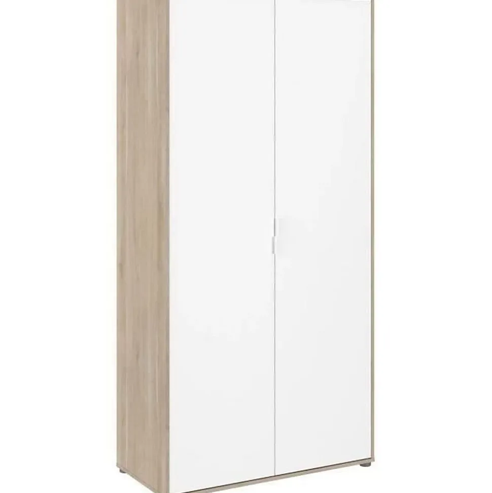 Armoire 2 portes Parisot AALBORG Chêne et Blanc 100 x 50,2 x 204 cm