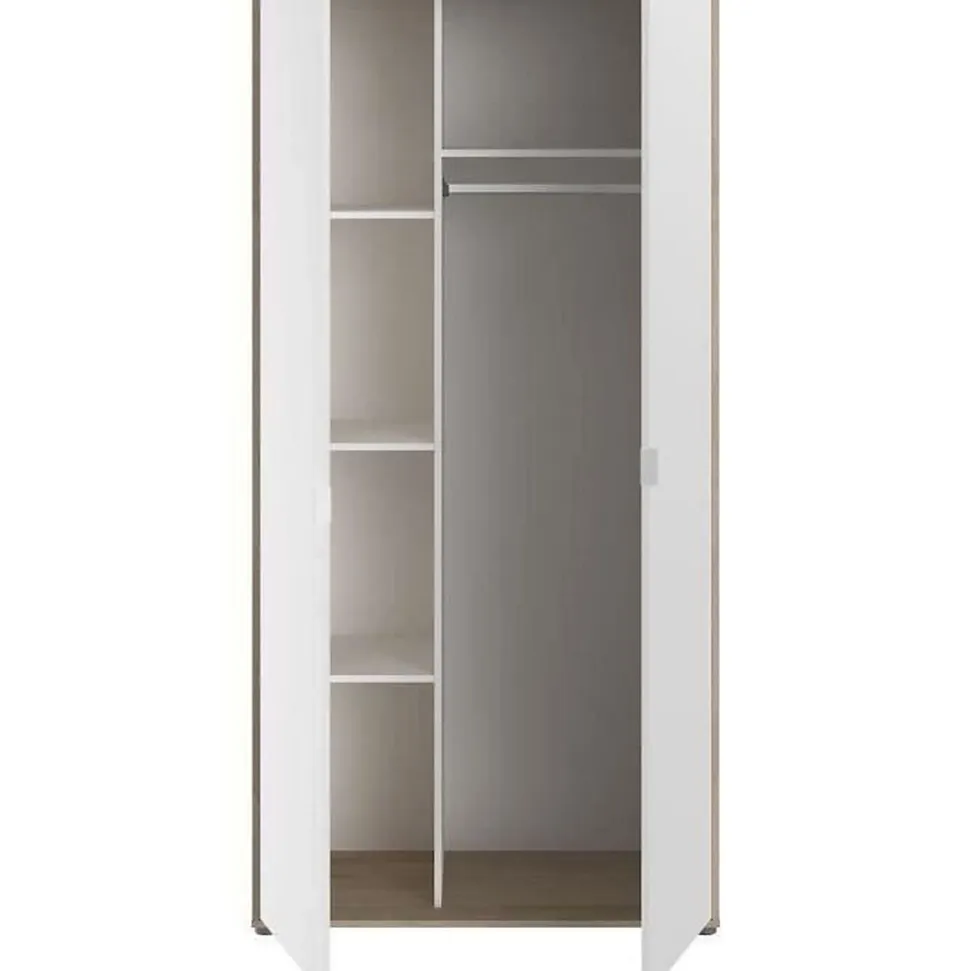 Armoire 2 portes Parisot AALBORG Chêne et Blanc 100 x 50,2 x 204 cm