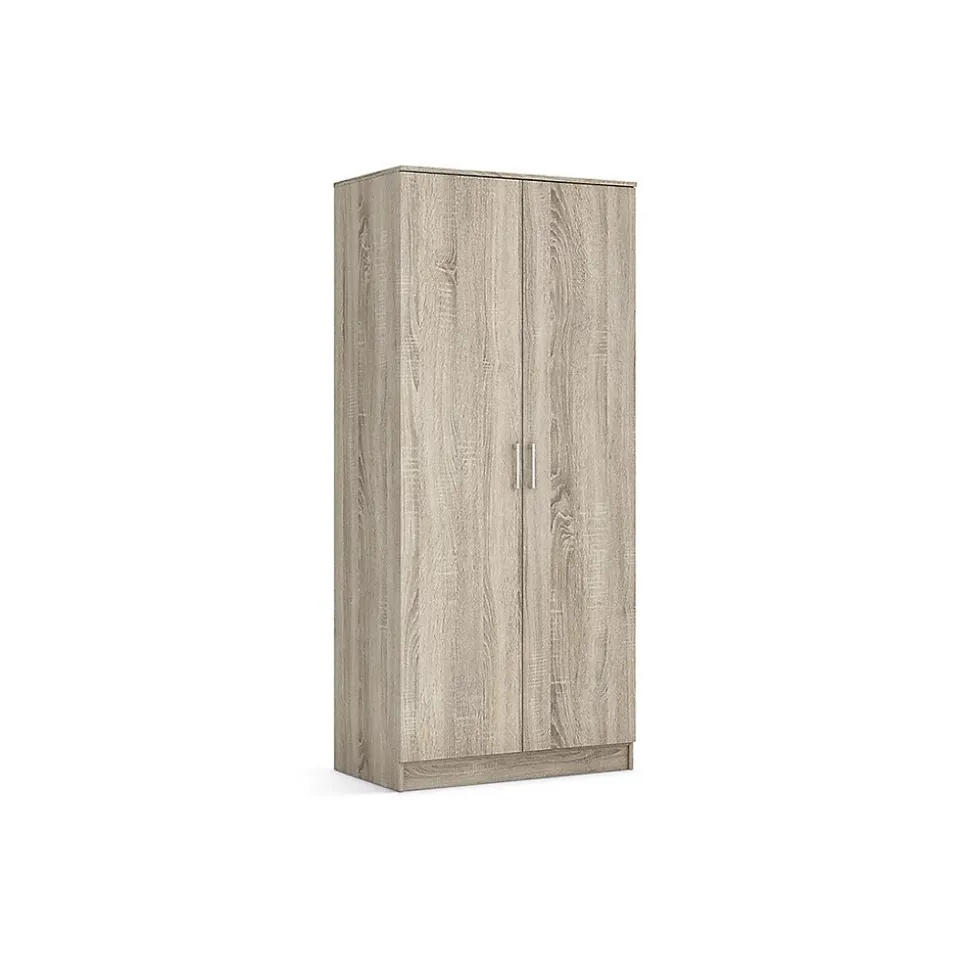 Armoire 2 portes REY coloris chene sonoma 80 x 180 x 50 cm