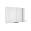 Armoire 4 portes STAR Blanc Avec penderie intégrée L264 cm