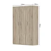 Armoire 3 portes TOM Chene sonoma Grand espace de rangement