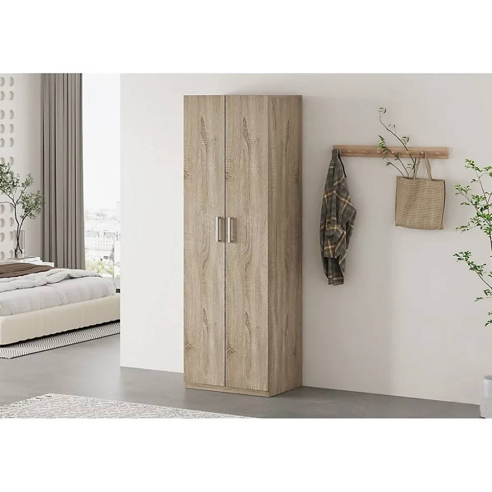 Armoire 2 portes TOM Chene sonoma Compacte et fonctionnelle
