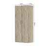 Armoire 2 portes TOM Chene sonoma Largeur 80 cm