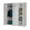 Armoire 3 portes Vipack Amori - Blanc