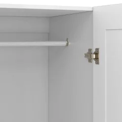 Armoire 3 portes VITO blanc penderie 120 cm avec étagères