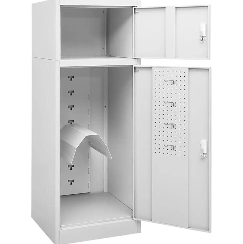 Armoire à selles Gris clair 53x53x140 cm Acier