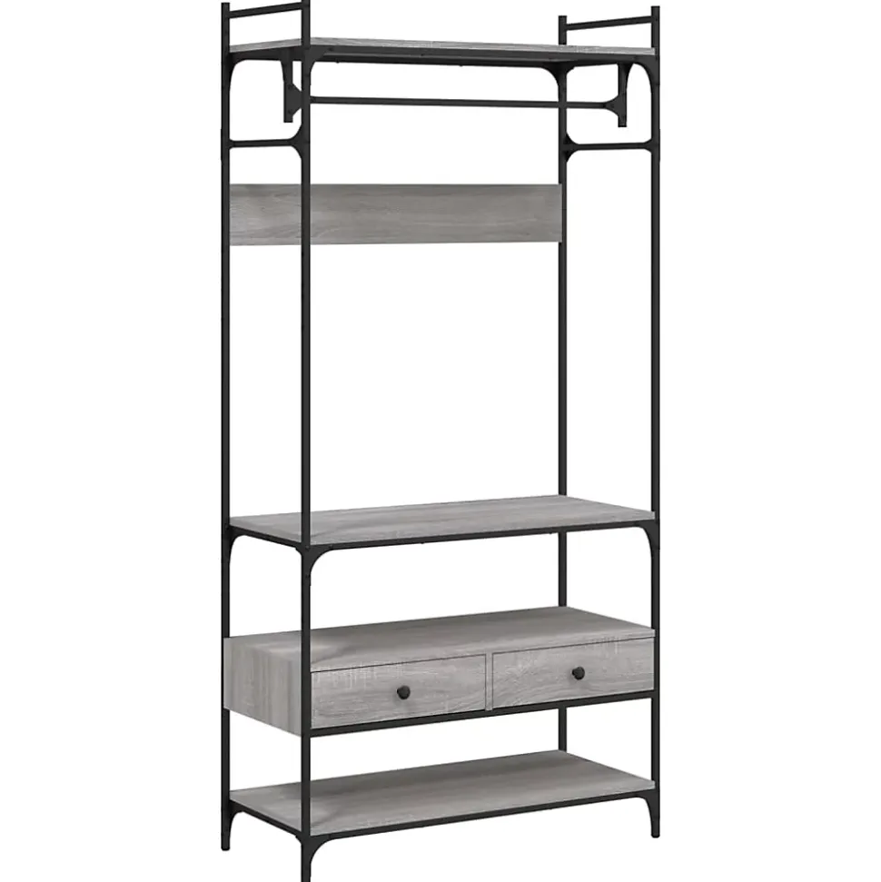 Armoire à tiroirs sonoma gris 89x39x184,5 cm bois d'ingénierie vidaXL