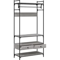 Armoire à tiroirs sonoma gris 89x39x184,5 cm bois d'ingénierie vidaXL