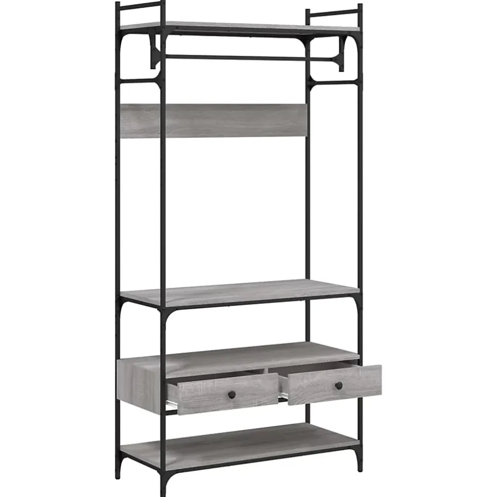 Armoire à tiroirs sonoma gris 89x39x184,5 cm bois d'ingénierie vidaXL