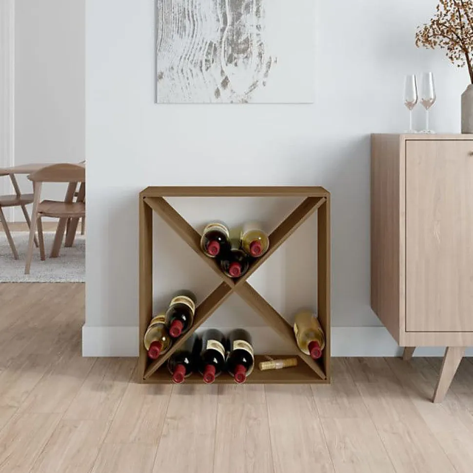 Armoire à vin - VIDAXL - Marron miel - Bois de pin massif - 62x25x62 cm - Meuble de salon