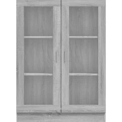 Armoire à vitrine Sonoma gris 82,5x30,5x115cm Bois d'ingénierie vidaXL