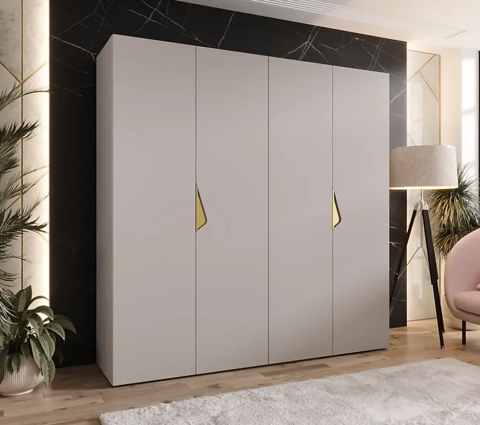 Armoire a portes battantes Sandi 1 200 x H. 202 x P. 52, 4 portes