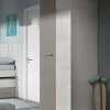 Armoire Abilene, armoire de chambre avec 2 portes, armoire avec 3 Etageres et tringle à vêtements, 90x52h200 cm, blanc et marron