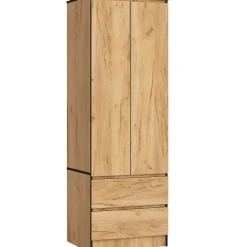 Armoire AKORD S60 Chêne Craft 60 cm 2 portes 2 tiroirs 1 étagère 60x51x180 cm