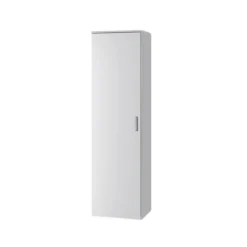 Armoire ALABAMA 1 porte L50 x H184 x P52 cm Blanc brillant Design