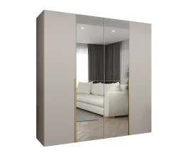 Armoire Alicante 2 a portes battantes H. 202 x L.200 x P. 52, 4 portes