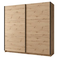 Armoire ARSALA 150 cm en chene artisan 2 portes coulissantes