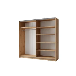 Armoire ARSALA 150 cm en chene artisan 2 portes coulissantes