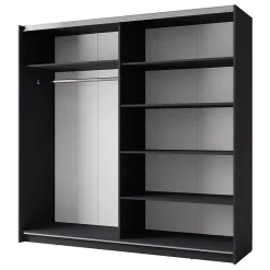 Armoire ARSALA 150 cm en gris graphite 2 portes coulissantes