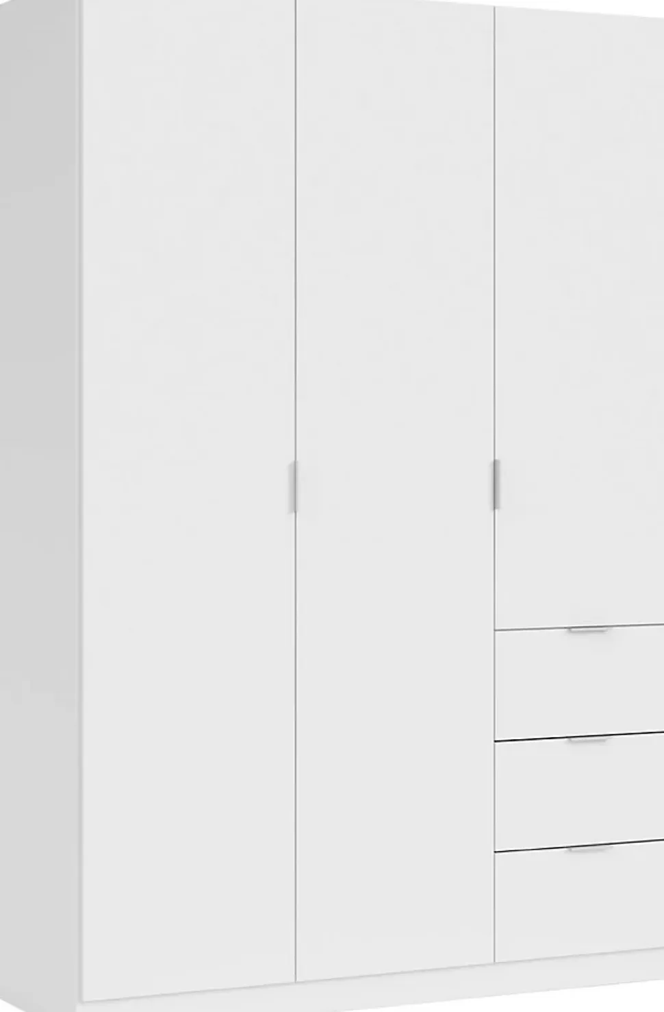 Armoire avec 3 portes coloris blanc - 200 x 135 x 52 cm