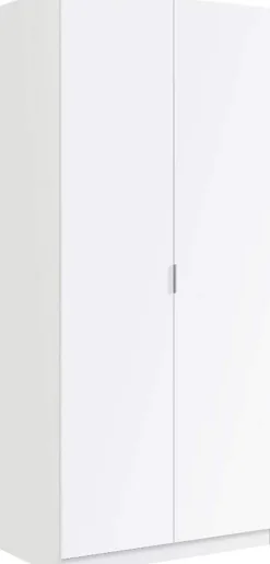 Armoire avec 2 portes coloris blanc - 180 x 81 x 52 cm