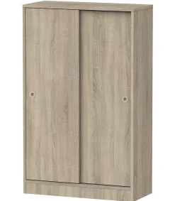 Armoire avec 2 portes coulissantes coloris Cambrian - Hauteur 120 x Longueur 74 x Profondeur 33 cm