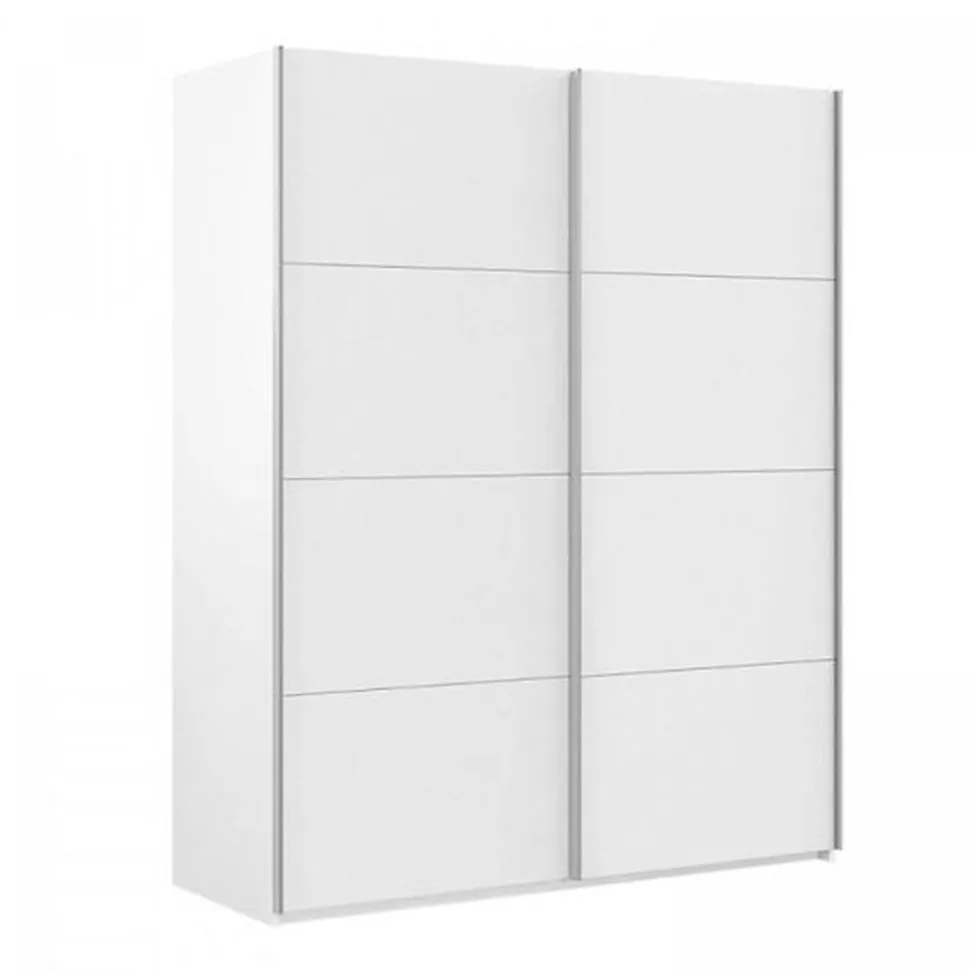 Armoire avec 2 portes coulissantes coloris blanc artik - Longueur 150 x Profondeur 60 x Hauteur 200 cm