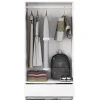 Armoire avec 2 tiroirs et 2 portes coloris Blanc en mélamine - Dim: 180 x 81 x 52 cm.
