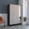 Armoire avec miroir Bolton, 3 portes et 2 tiroirs