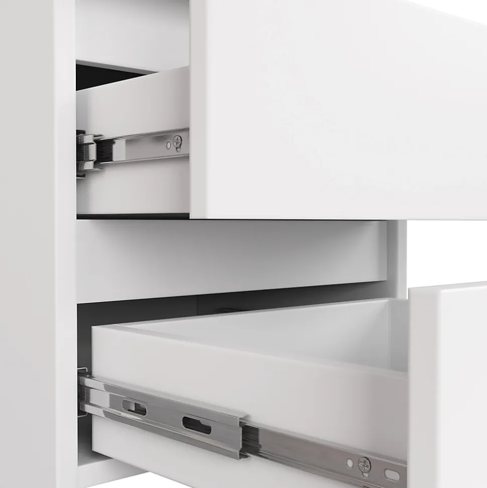 Armoire avec surmeuble AKORD S60 Blanche 60 cm 2 portes 2 tiroirs façade Blanche 3 étagères 60x51x234 cm