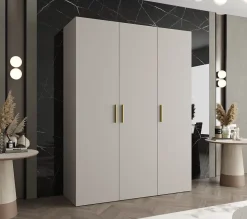 Armoire Bari 1 a portes battantes H. 202 x L.150 x P. 52, 3 portes
