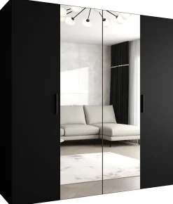 Armoire Bari 2 a portes battantes H. 202 x L.200 x P. 52, 4 portes