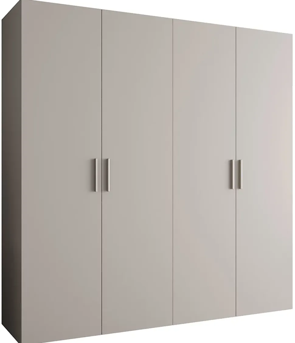 Armoire Bari 1 a portes battantes H. 202 x L.200 x P. 52, 4 portes