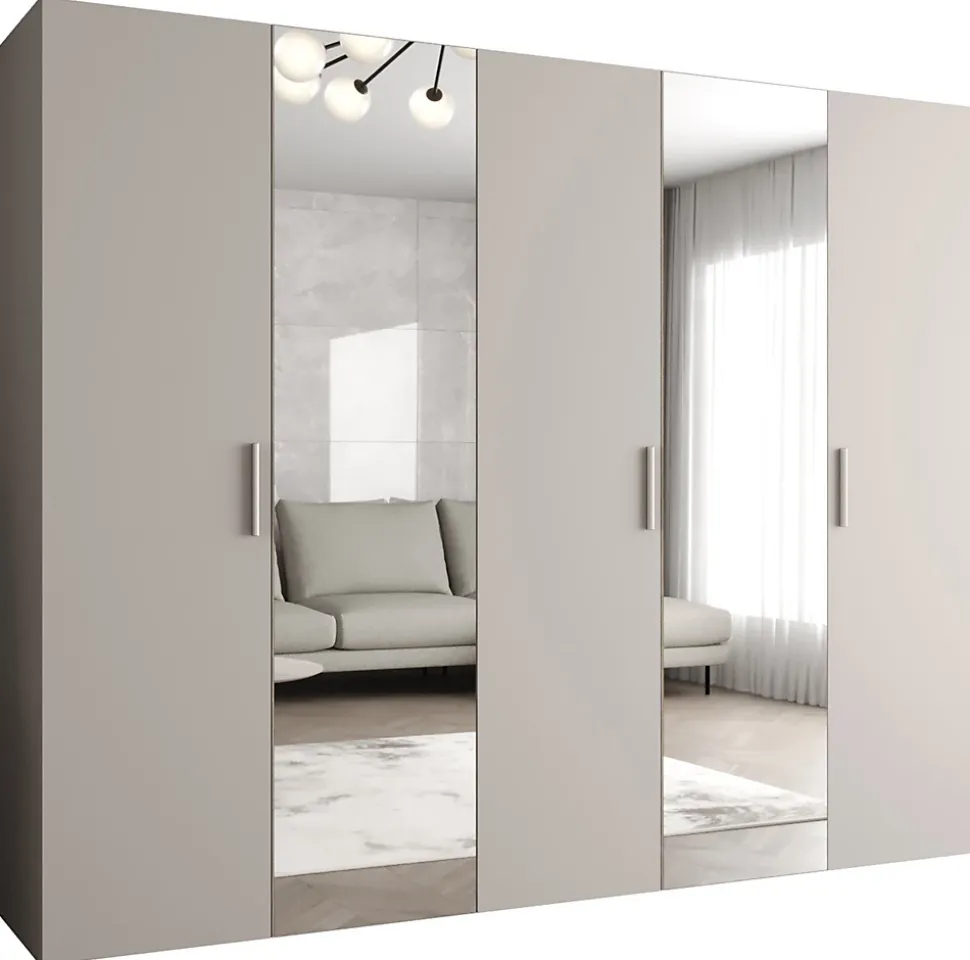 Armoire Bari 2 a portes battantes H. 202 x L.250 x P. 52, 5 portes